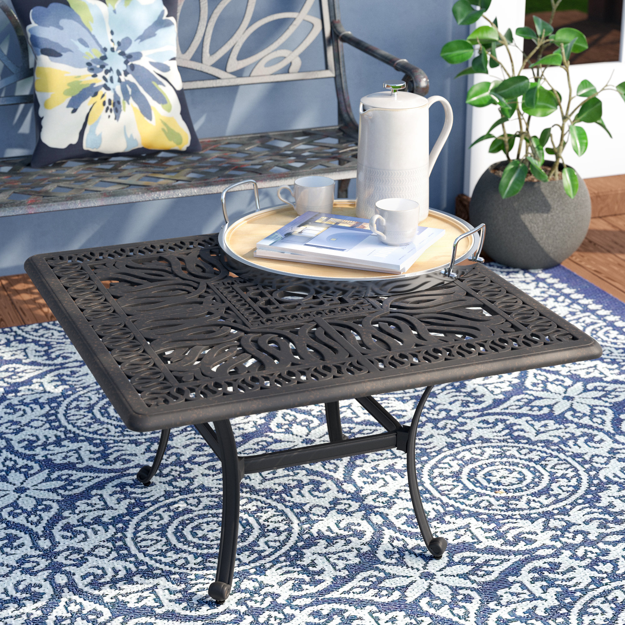 Lark Manor Allene Aluminum Coffee Table Reviews Wayfair